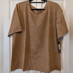 Women's Casual Brown Short Sleeve Tee By Yellow Cactus